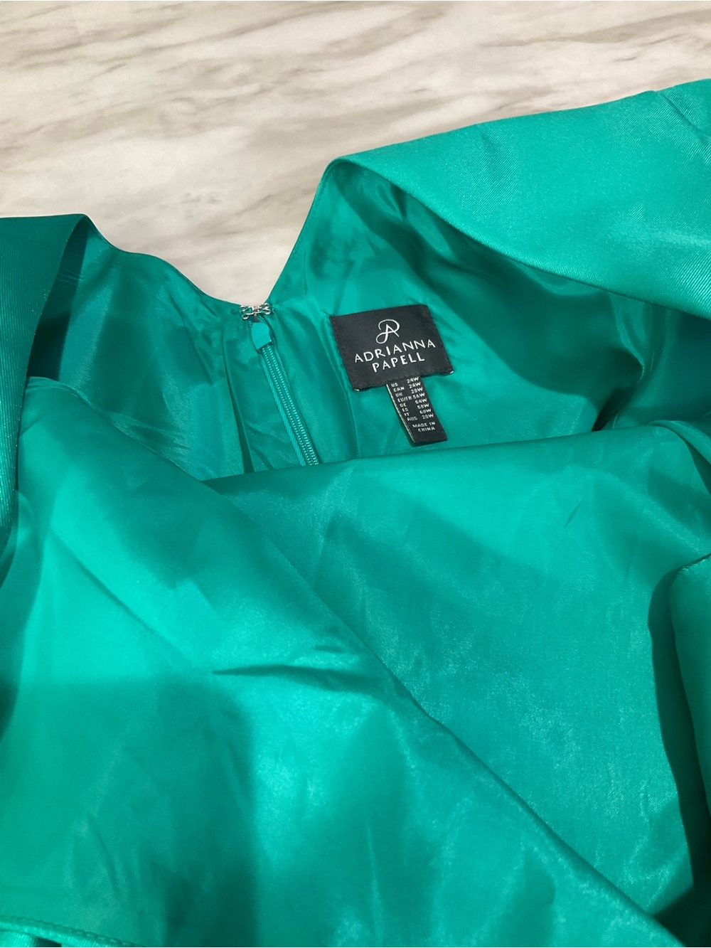 Adrianna Papell Girls' Teal Satin A-Line Party Dress - Picture 5 of 8